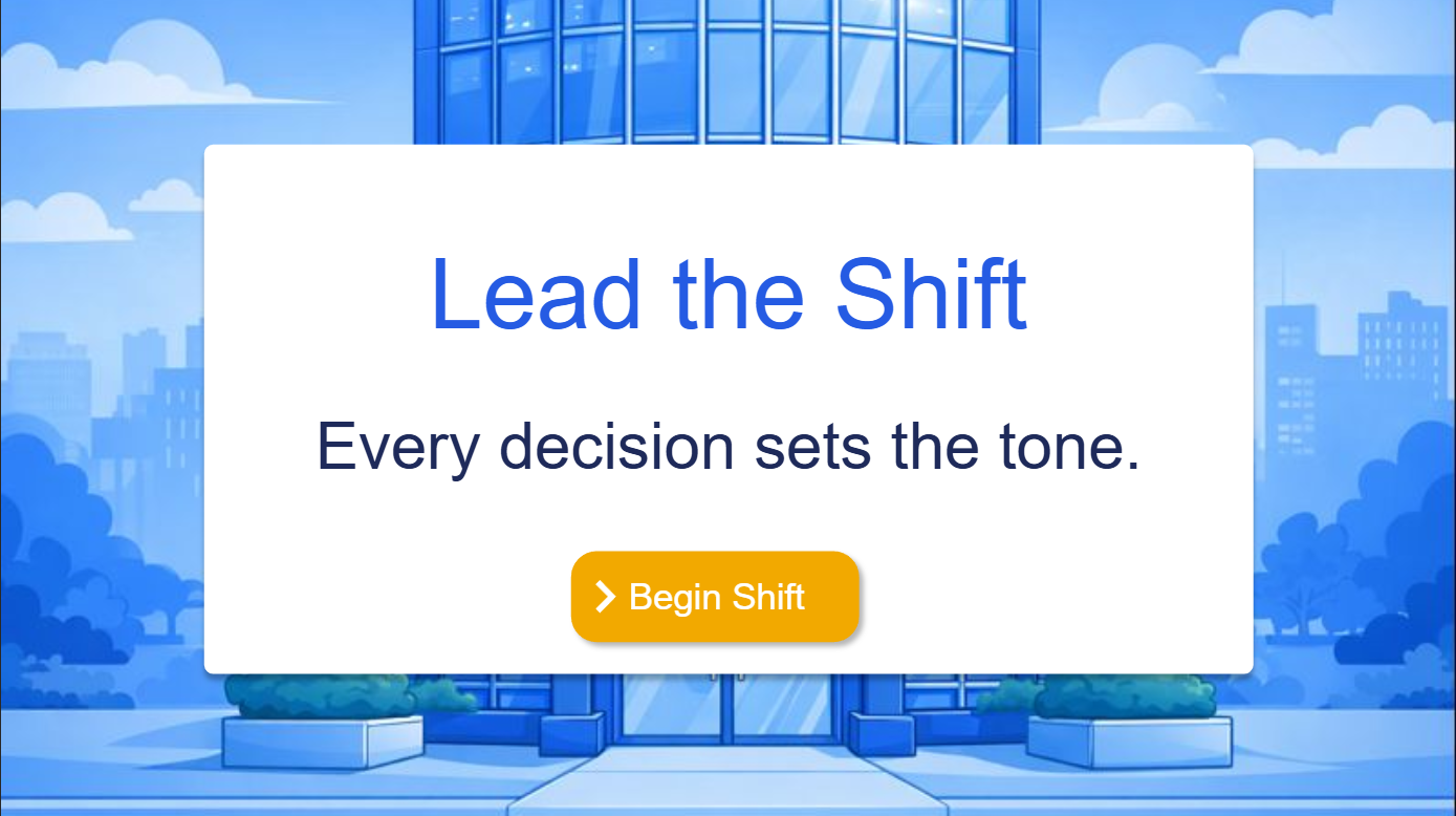 Lead the Shift - Every decision sets the tone
